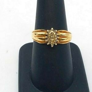 10k Gold Diamond Cluster Ring